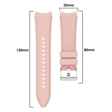 SKALO Silikonarmband Samsung Watch 6 Classic 43mm/47mm - Rosa