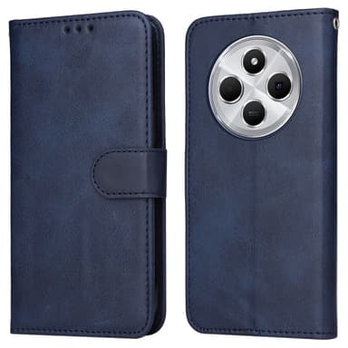SKALO Xiaomi Redmi 14C PU-Läder Plånboksfodral - Blå