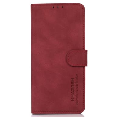 SKALO Samsung S24 FE KHAZNEH Plånboksfodral i PU-Läder - Röd