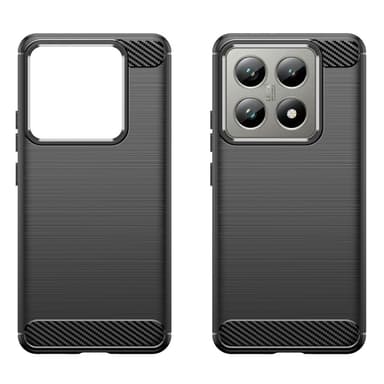 SKALO Xiaomi 14T Pro Armor Carbon Stöttåligt TPU-skal - Svart