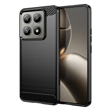 SKALO Xiaomi 14T Pro Armor Carbon Stöttåligt TPU-skal - Svart
