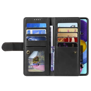 SKALO Motorola Moto G35 5G Big Wallet 9-FACK Plånboksfodral - Svart