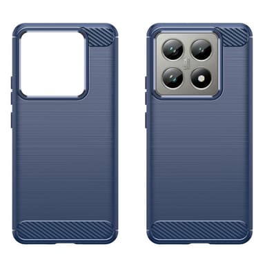 SKALO Xiaomi 14T Pro Armor Carbon Stöttåligt TPU-skal - Blå