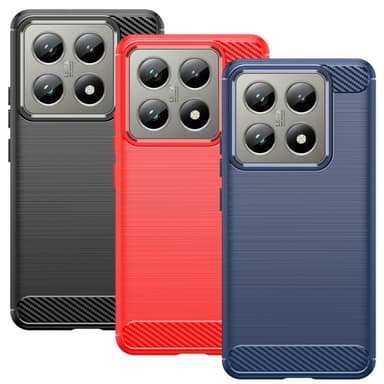 SKALO Xiaomi 14T Pro Armor Carbon Stöttåligt TPU-skal - Svart
