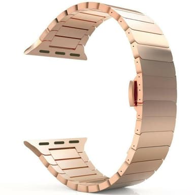 SKALO Metallarmband ""Flat"" Apple Watch Series 4-6 40mm - Roséguld