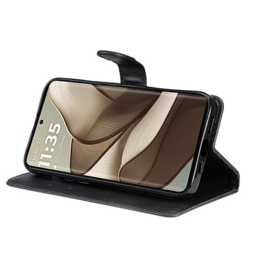 SKALO Motorola Edge 50 5G PU-Läder Plånboksfodral - Svart