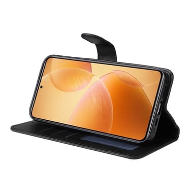 SKALO Xiaomi 14T Pro PU-Läder Plånboksfodral - Svart