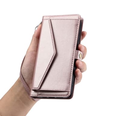 SKALO Xiaomi Redmi 14C PU-Läder Envelope Plånboksfodral - Roséguld