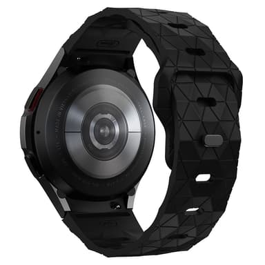 SKALO Hexagon Silikonarmband Samsung Watch 6 Classic 43mm/47mm - Svart