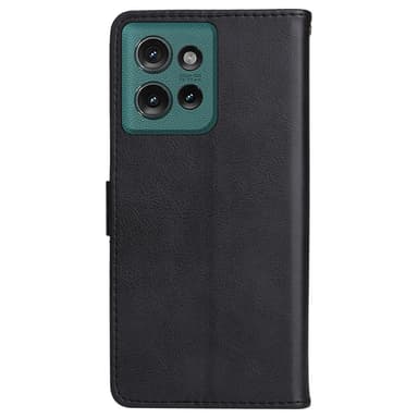 SKALO Motorola Edge 50 5G PU-Läder Plånboksfodral - Svart