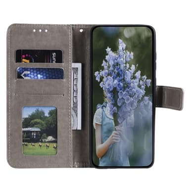 SKALO Motorola Moto G35 5G Mandala Plånboksfodral - Grå