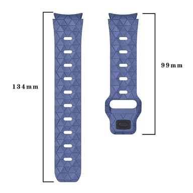 SKALO Hexagon Silikonarmband Samsung Watch 6 Classic 43mm/47mm - Svart