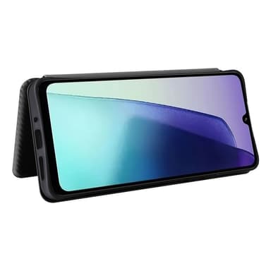 SKALO Xiaomi Redmi 14C Carbon Fiber Plånboksfodral - Svart