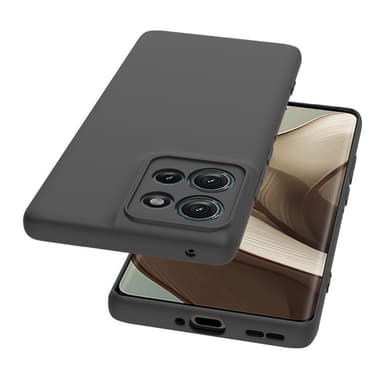 SKALO Motorola Edge 50 5G Mattsvart Ultratunn TPU-Skal