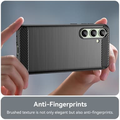 SKALO Samsung S24 FE Armor Carbon Stöttåligt TPU-skal - Svart