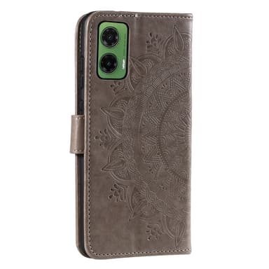 SKALO Motorola Moto G35 5G Mandala Plånboksfodral - Grå