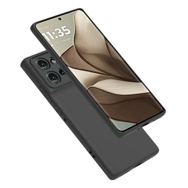 SKALO Motorola Edge 50 5G Mattsvart Ultratunn TPU-Skal