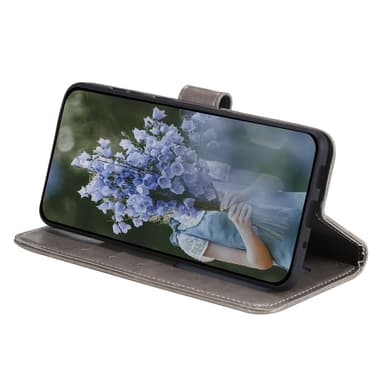 SKALO Motorola Moto G35 5G Mandala Plånboksfodral - Grå