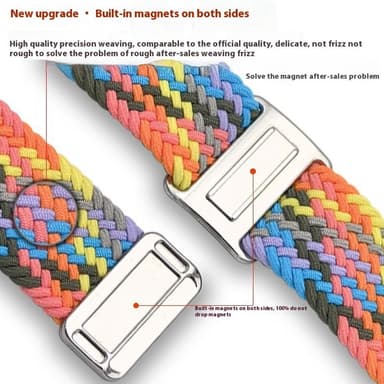 SKALO Flätat Tygarmband Samsung Watch 6 Classic 43mm/47mm - Beige