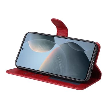 SKALO Xiaomi 14T PU-Läder Plånboksfodral - Röd