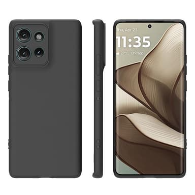 SKALO Motorola Edge 50 5G Mattsvart Ultratunn TPU-Skal