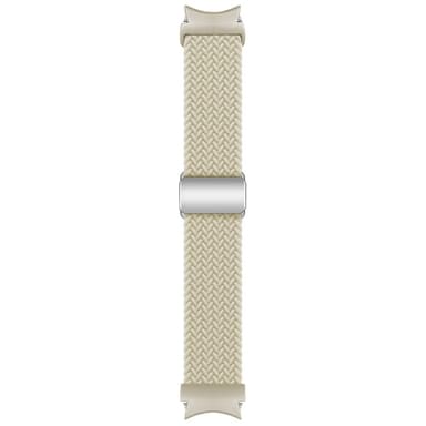 SKALO Flätat Tygarmband Samsung Watch 6 Classic 43mm/47mm - Beige