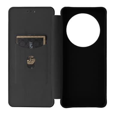 SKALO Xiaomi Redmi 14C Carbon Fiber Plånboksfodral - Svart