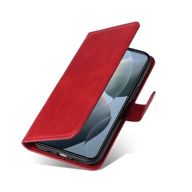 SKALO Xiaomi 14T PU-Läder Plånboksfodral - Röd