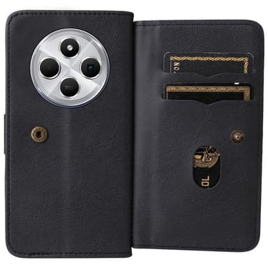 SKALO Xiaomi Redmi 14C 10-FACK Plånboksfodral - Svart