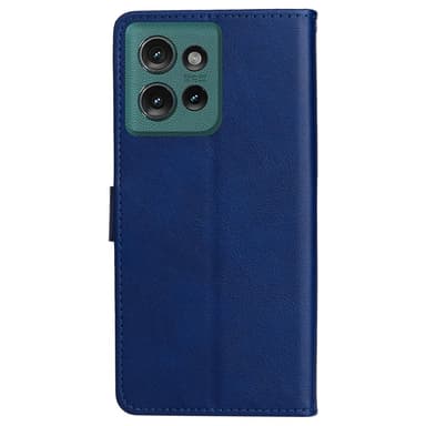 SKALO Motorola Edge 50 5G PU-Läder Plånboksfodral - Blå