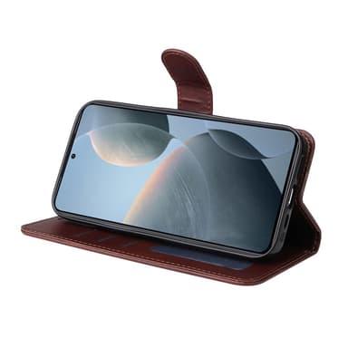 SKALO Xiaomi 14T PU-Läder Plånboksfodral - Brun