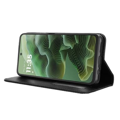 SKALO Motorola Moto G35 5G Embossed Premium Plånboksfodral - Svart