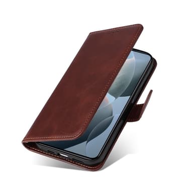 SKALO Xiaomi 14T PU-Läder Plånboksfodral - Brun