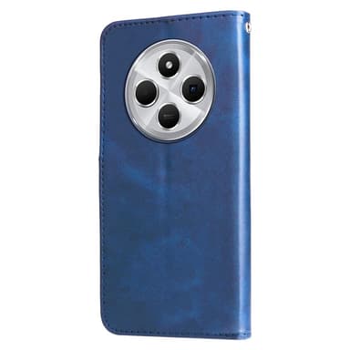 SKALO Xiaomi Redmi 14C Klassiskt Plånboksfodral med dragkedjefack - Blå