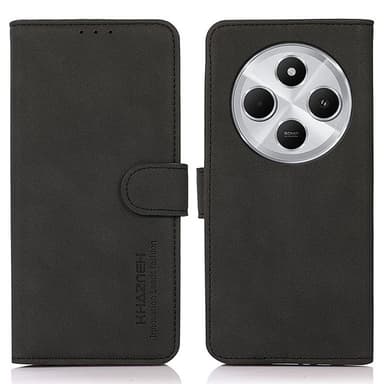 SKALO Xiaomi Redmi 14C KHAZNEH Plånboksfodral i PU-Läder - Svart
