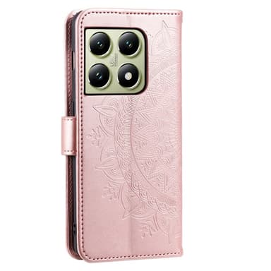 SKALO Xiaomi 14T Pro Mandala Plånboksfodral - Roséguld