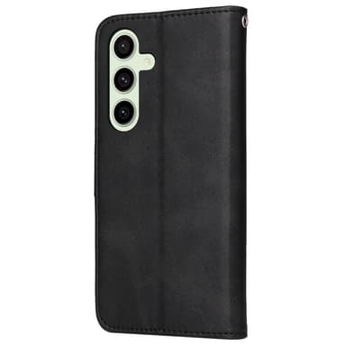SKALO Samsung S24 FE PU-Läder Plånboksfodral - Svart