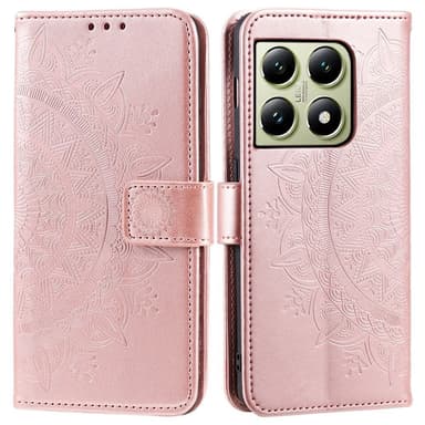 SKALO Xiaomi 14T Pro Mandala Plånboksfodral - Roséguld