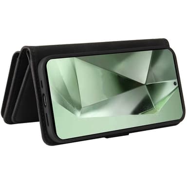 SKALO Samsung S24 FE Big Wallet 17-FACK Plånboksfodral - Svart