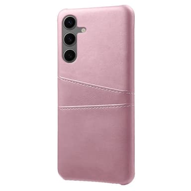 SKALO Samsung S24 FE PU Läder Skal med Korthållare/Plånbok - Roséguld