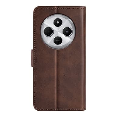 SKALO Xiaomi Redmi 14C Premium Plånboksfodral - Brun