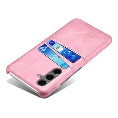 SKALO Samsung S24 FE PU Läder Skal med Korthållare/Plånbok - Roséguld