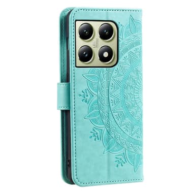 SKALO Xiaomi 14T Pro Mandala Plånboksfodral - Turkos