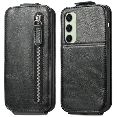 SKALO Samsung S24 FE Vertical Flip Fodral - Svart