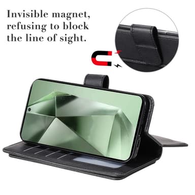 SKALO Samsung S24 FE 10-FACK Plånboksfodral - Svart