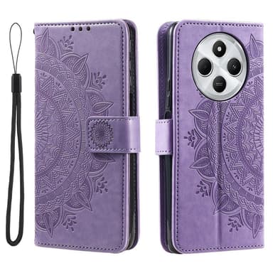 SKALO Xiaomi Redmi 14C Mandala Plånboksfodral - Lila