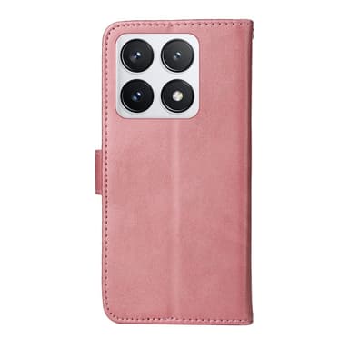 SKALO Xiaomi 14T Pro PU-Läder Plånboksfodral - Rosa