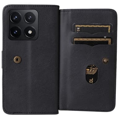 SKALO Xiaomi 14T Pro 10-FACK Plånboksfodral - Svart