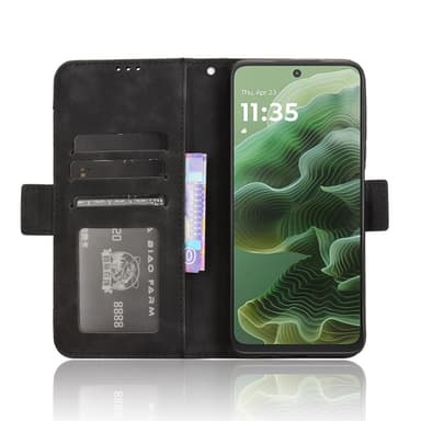 SKALO Motorola Moto G35 5G 6-FACK Plånboksfodral - Svart