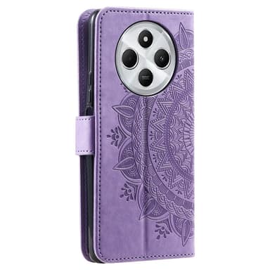 SKALO Xiaomi Redmi 14C Mandala Plånboksfodral - Lila